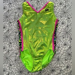 GK Elite lime green leotard AL